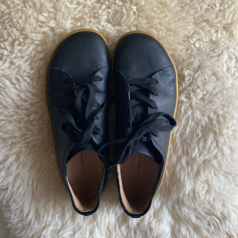 vivo barefoot black leather sneakers addis sz 41